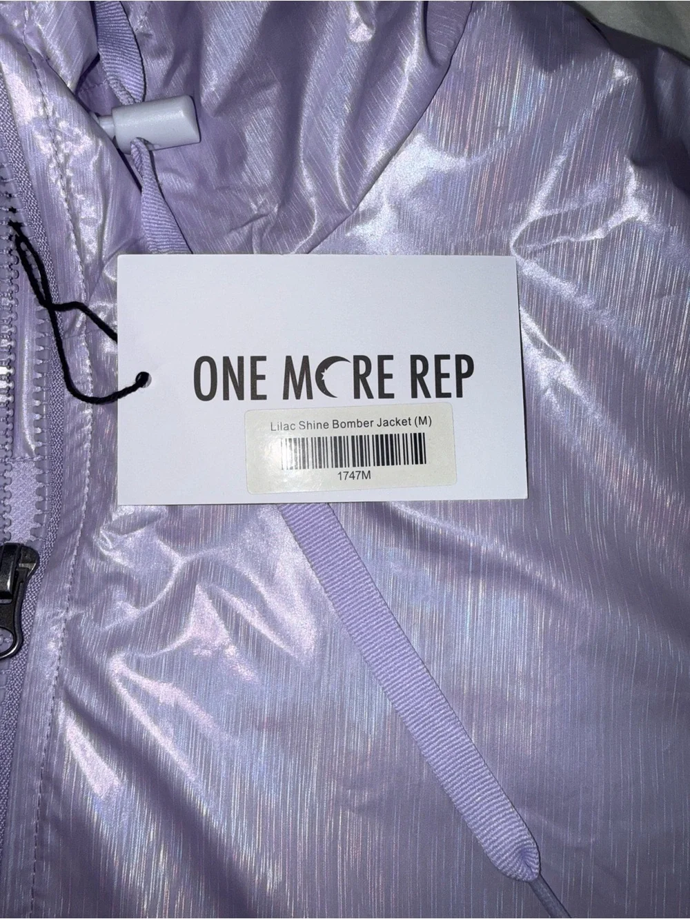 Zyia Lilac Shine Windbreaker Jacket with Hood - Picture 4 of 4